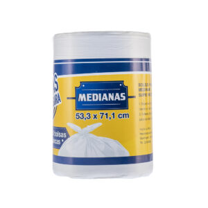 BOLSA P/BASURA EN ROLLO MEDIANA BL.