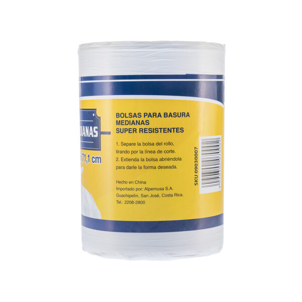 BOLSA P/BASURA EN ROLLO MEDIANA BL. - Imagen 2