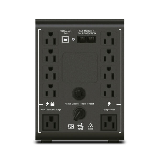 UPS CDP R-SMART (1210) 1200VA/720WATTS 10 TOMAS - Imagen 2