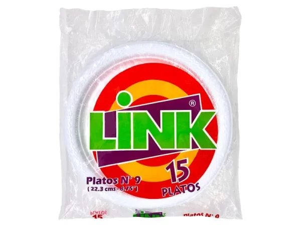 PLATOS LINK DESECHABLE #9 PAQ 15UND