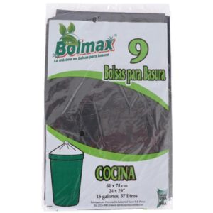 BOLSA P/BASURA GRANDE BOLMAX  NEGRA 9 UN