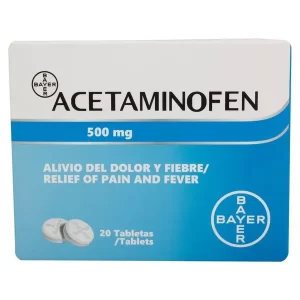 ACETAMINOFÉN BAYER 500 MG - 20 TABLETAS