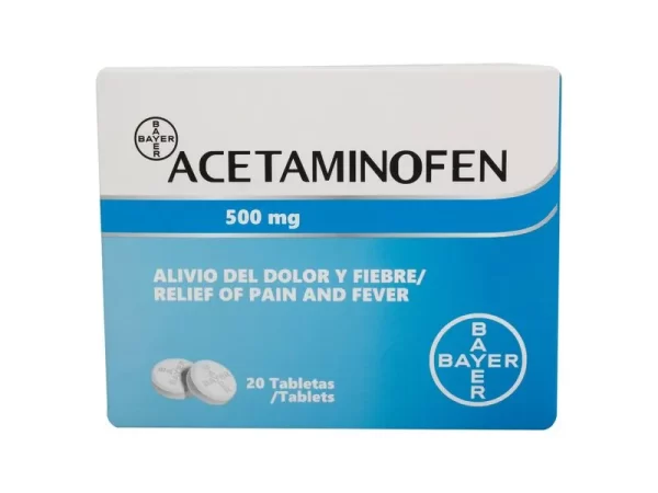ACETAMINOFÉN BAYER 500 MG - 20 TABLETAS