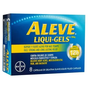 ANALGÉSICO Y ANTIINFLAMATORIO ALEVE LIQUI GELS - 8 CÁPSULAS