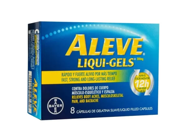 ANALGÉSICO Y ANTIINFLAMATORIO ALEVE LIQUI GELS - 8 CÁPSULAS