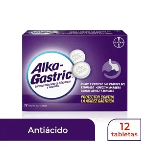 ANTIÁCIDO BAYER ALKA GASTRIC - 12 TABLETAS