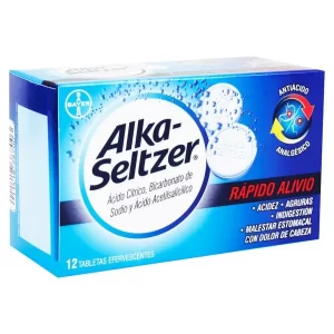 ANTIÁCIDO ALKA SELTZER REGULAR - 12 TABLETAS
