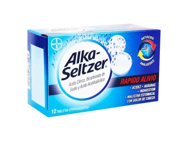 ANTIÁCIDO ALKA SELTZER REGULAR - 12 TABLETAS