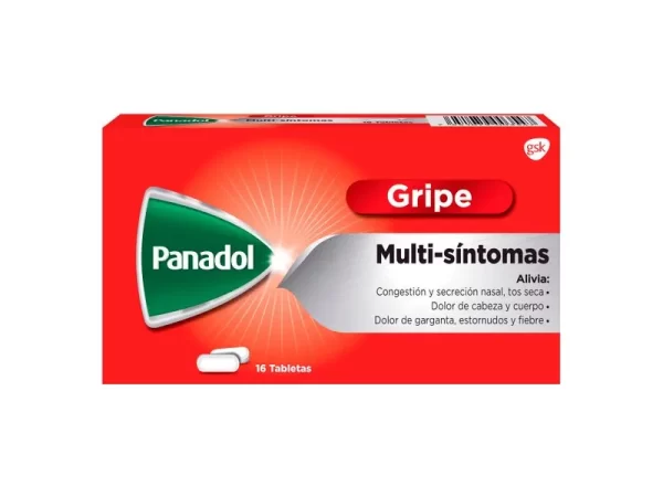 ANTIGRIPAL, PANADOL GRIPE MULTI-SÍNTOMAS, CAJA 16 TABLETAS