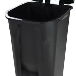 BASA BASURERO COLOR NEGRO/PEDAL 85LTRS