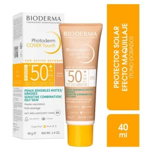 PROTECTOR SOLAR BIODERMA EFECTO COVER TONO DORADO FPS 50 - 40 G