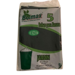 BOLSA P/BASURA JARDIN BOLMAX  NEGRA 5 UN