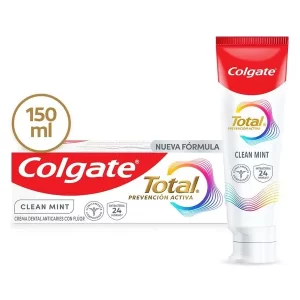 PASTA DENTAL COLGATE TOTAL CLEAN MINT PREVENCIÓN ACTIVA - 150 ML