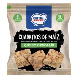 CUADRITOS DE MAÍZ QUESO CEBOLLÍN 25G