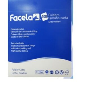 FOLDER FACELA CARTA 100UNDS