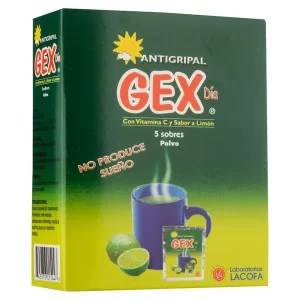 GEX DÍA, ANTIGRIPAL, CON VITAMINA C, 5 SOBRES - 50 GR