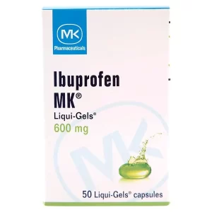 IBUPROFENO LIQUI-GELS 600 MG, PRECIO INDICADO POR UNIDAD