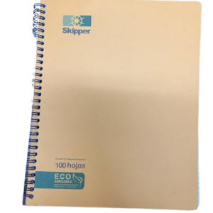 CUADERNO RESORTES 100H SKIPPER    #857