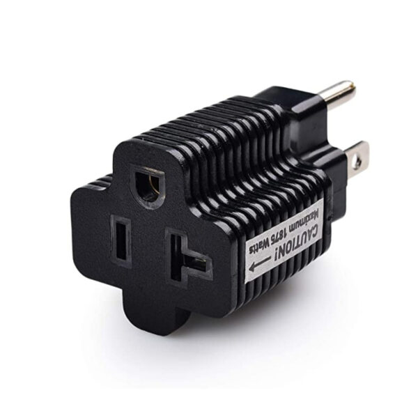 ADAPTADOR DE PODER CABLE MATTERS NEMA 5-15 A 5-20R NEGRO - Imagen 2