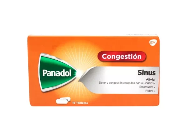 ANTIGRIPAL, PANADOL CONGESTIÓN SINUS, CAJA 16 TABLETAS