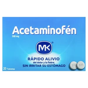 ACETAMINOFÉN MK 500 MG, CAJA 20 TABLETAS