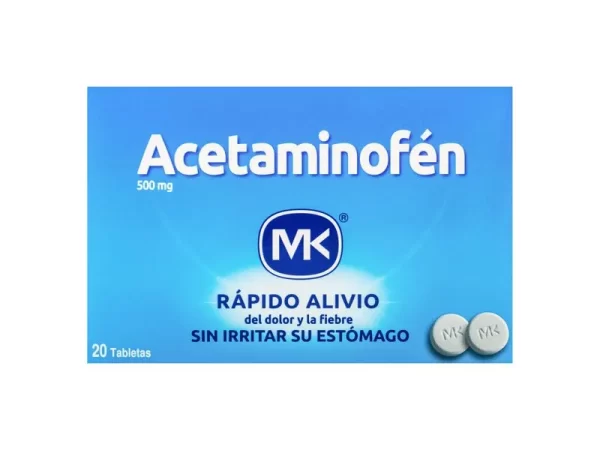 ACETAMINOFÉN MK 500 MG, CAJA 20 TABLETAS
