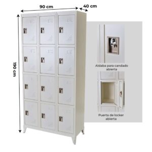 LOCKER 12 PUERTAS BEIGE 170312CH