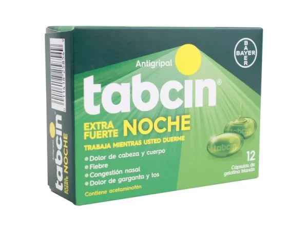 ANTIGRIPAL BAYER TABCIN NOCHE - 12 CÁPSULAS