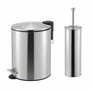 JUEGO DE BASURERO Y CEPILLO PARA BAÑO