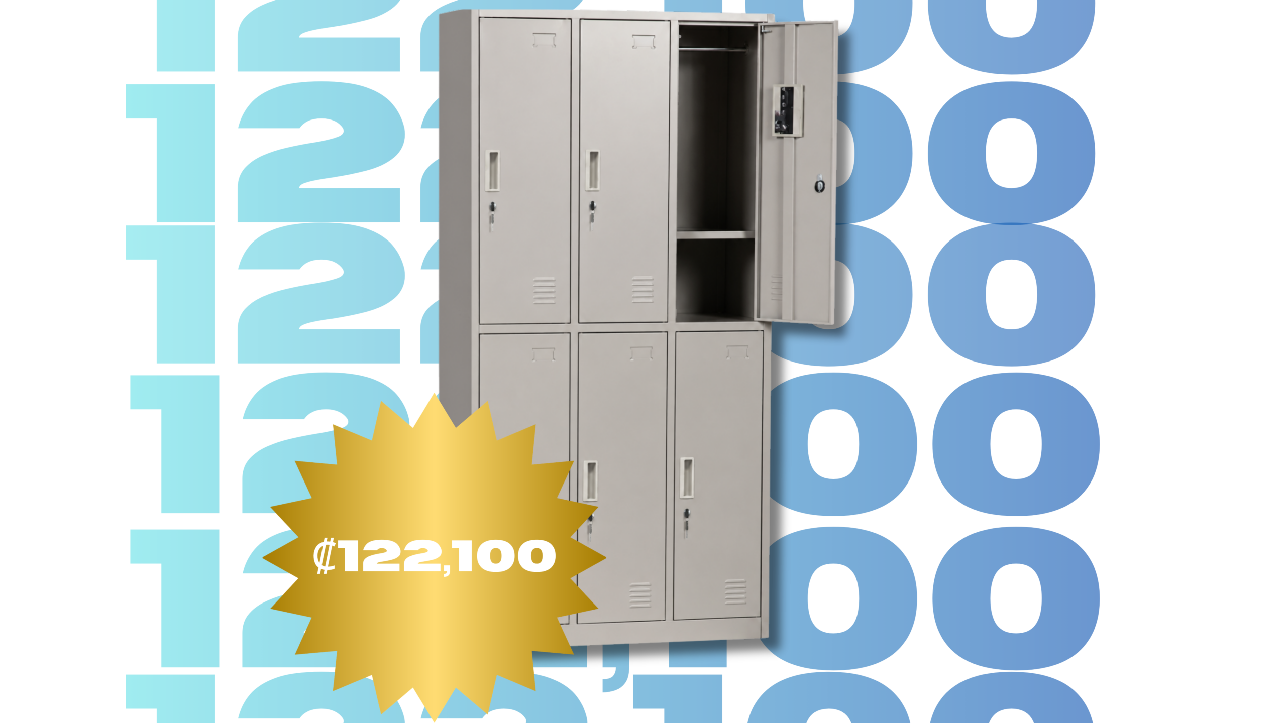 LOCKER LICHE-M-06 6-PUERTAS GRIS CLARO- 6010